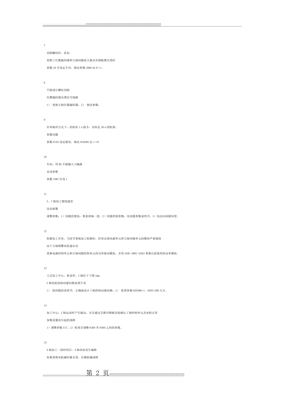 发那科FANUC 0系统的疑难故障分析及排除(15页).doc_第2页