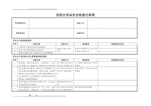 危险化学品安全检查记录表(7页).doc