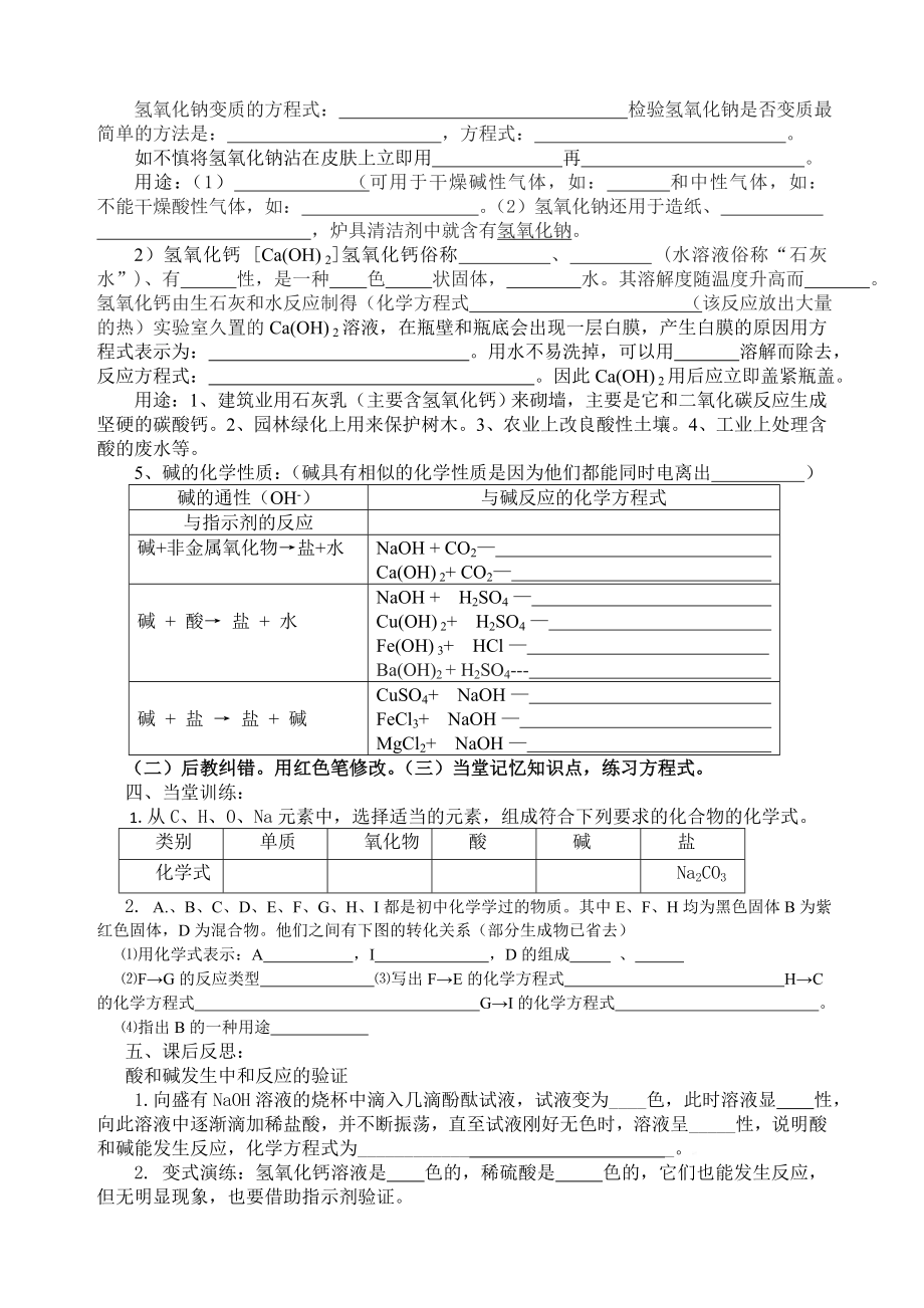 常见的酸和碱复习学案.docx_第2页