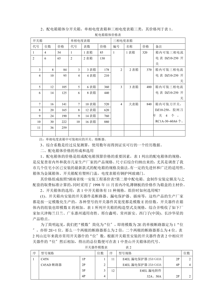 怎样编制配电箱的预算价格版.docx_第2页