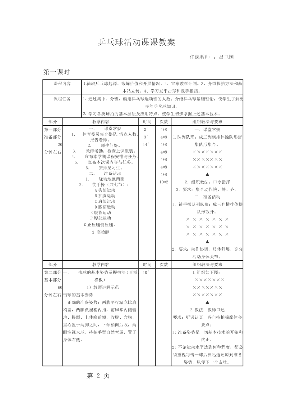 乒乓球校本课程教案34634(28页).doc_第2页