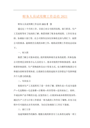 财务人员试用期工作总结2021.docx