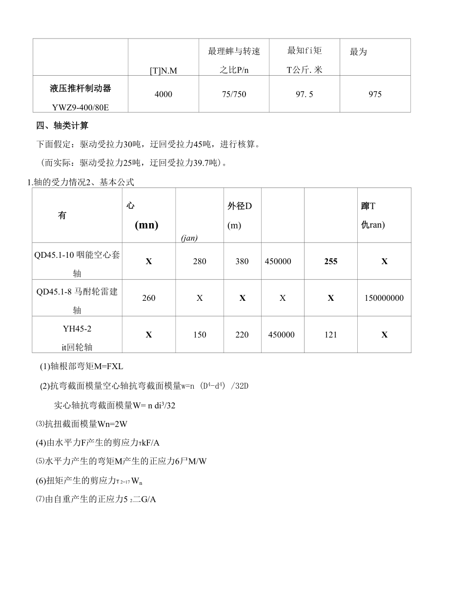 四人吊厢索道重要零部件计算书（驱动机支撑架为双腿式）.docx_第2页