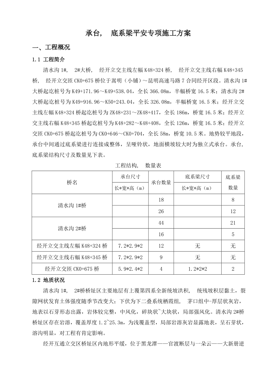 承台桩顶系梁安全专项施工方案.docx_第2页