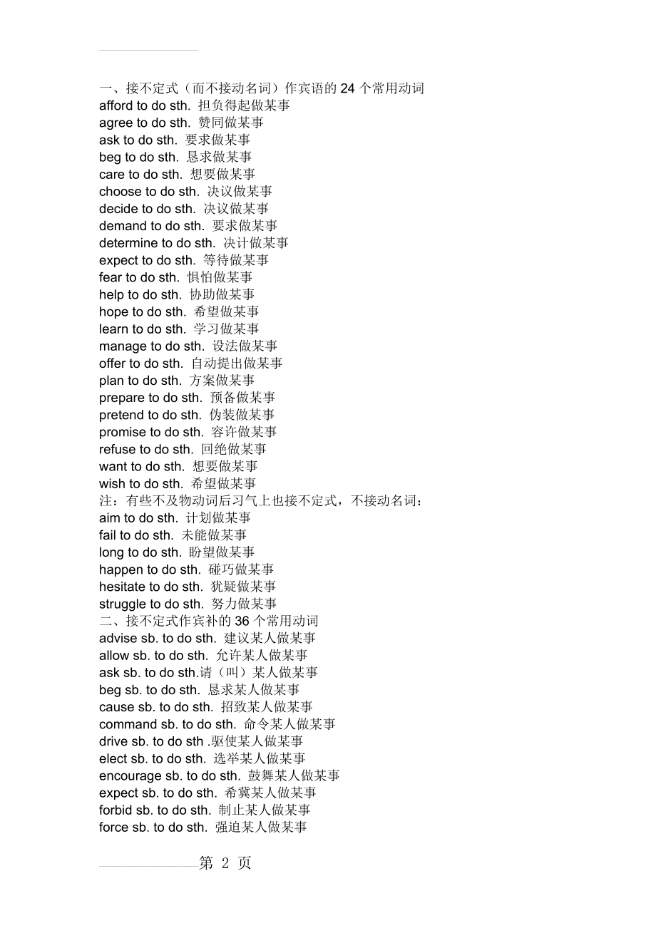 中考英语固定搭配大全(11页).doc_第2页