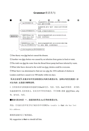 人教版(新教材)高中英语选修2Unit 1　Science and Scientists优质学案：Grammar——表语从句.docx