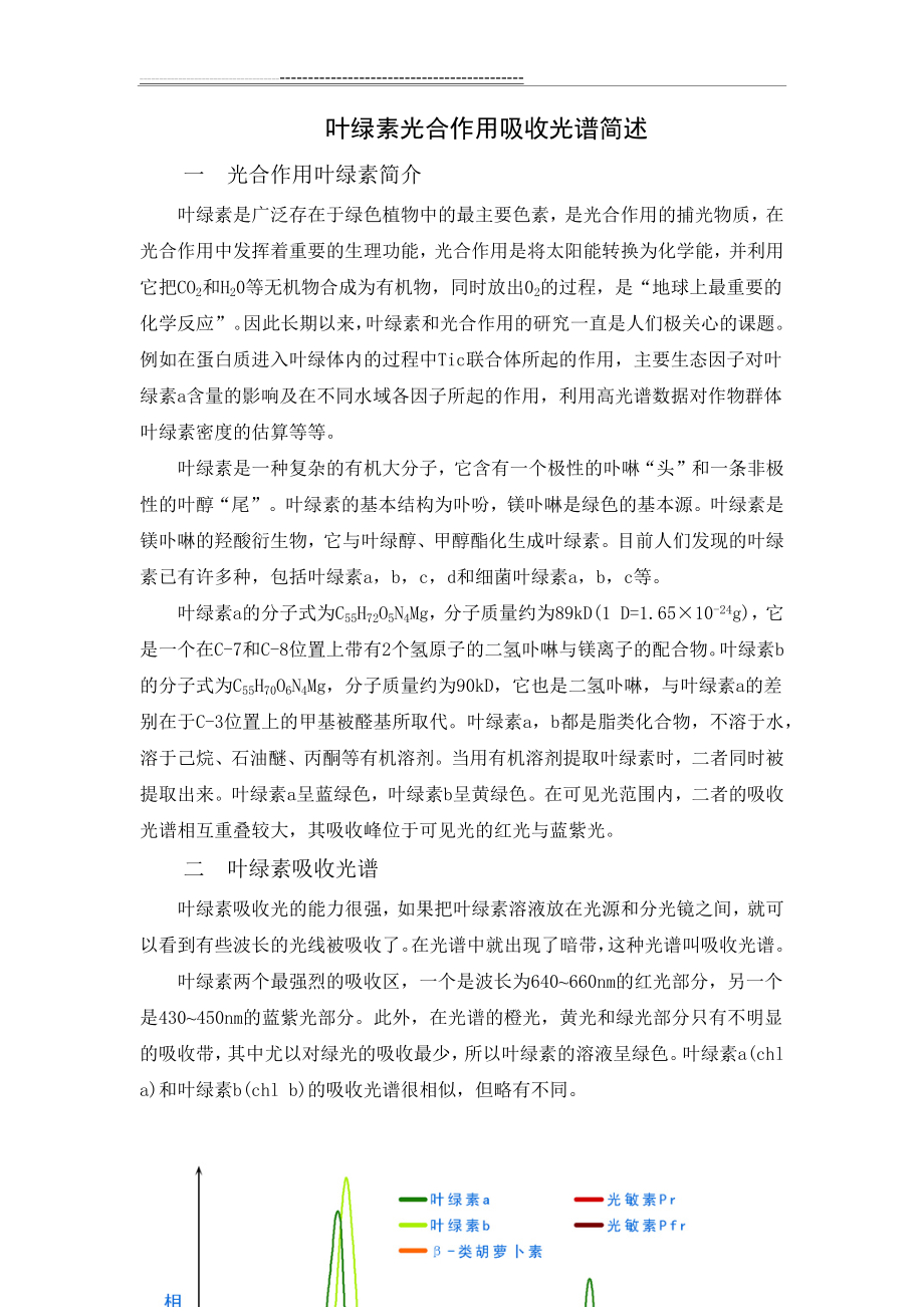 叶绿素吸收光谱(2页).doc_第1页