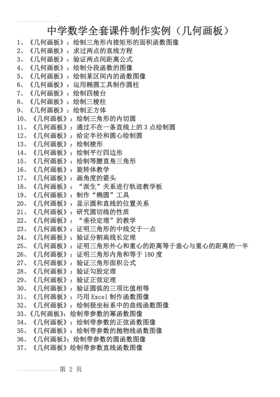 中学数学全套课件制作实例(修改)(53页).doc_第2页