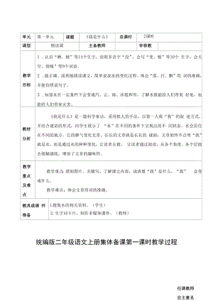 统编版二年级语文上册集体备课《我是什么》教学设计.docx