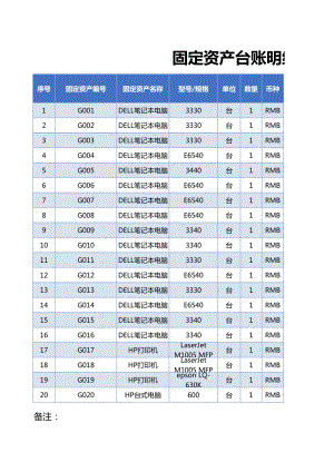 固定资产台账明细表.xlsx