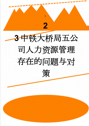 中铁大桥局五公司人力资源管理存在的问题与对策(13页).doc