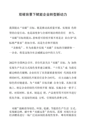 双碳背景下赋能企业转型新动力.docx