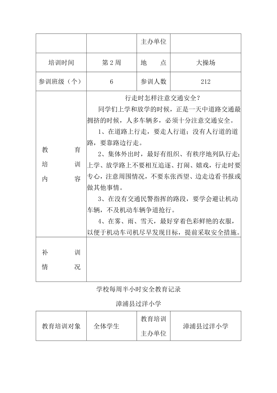 学校每周半小时安全教育记录.docx_第2页