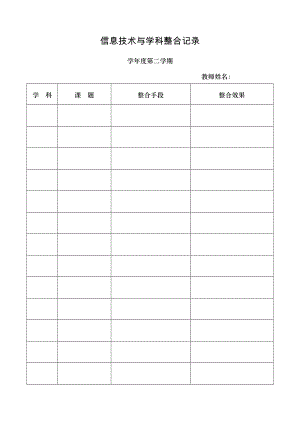 信息技术与学科整合记录.docx