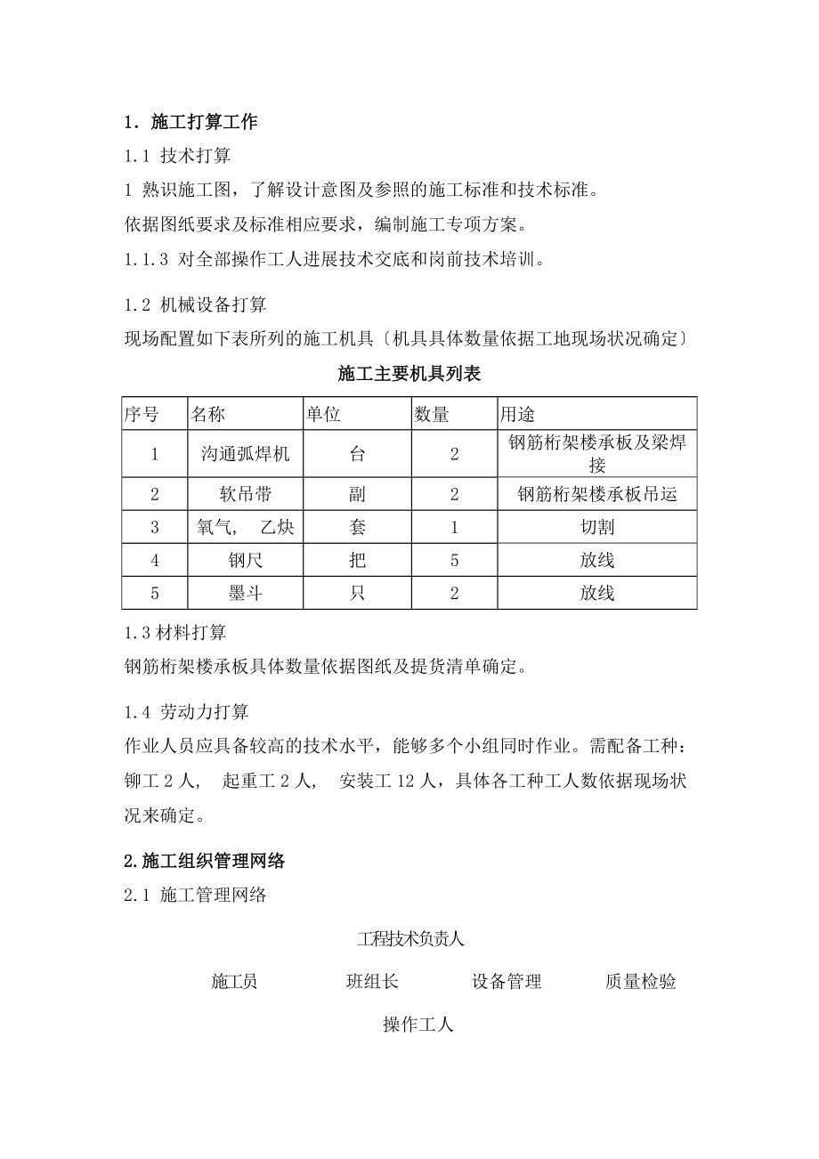 钢筋桁架楼承板施工方案.docx_第2页