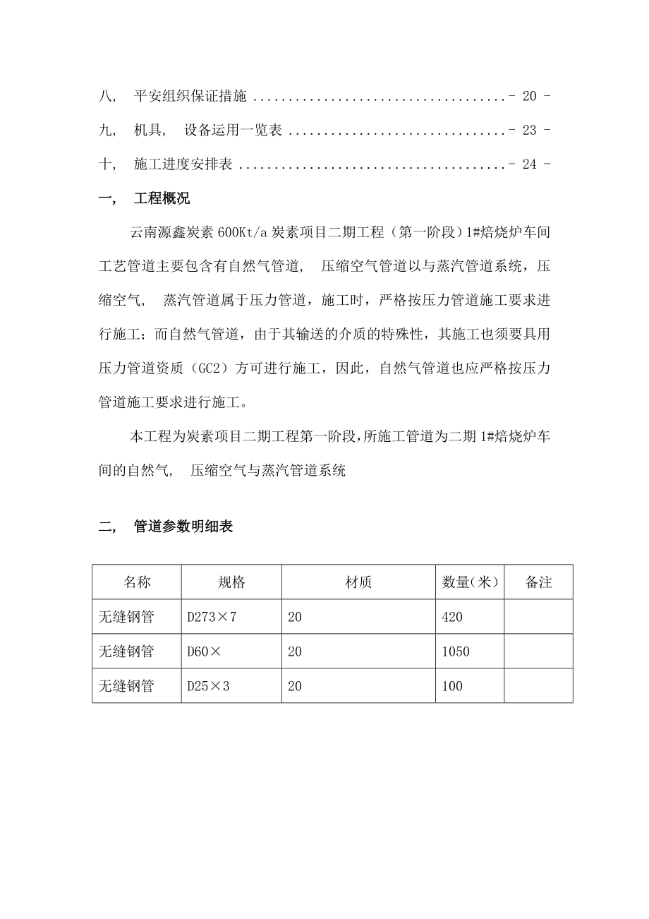 焙烧车间工艺管道安装施工方案.docx_第2页