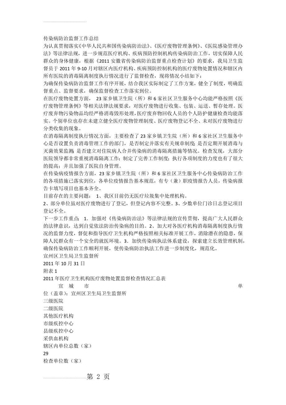 传染病防治卫生监督工作总结(5页).doc_第2页