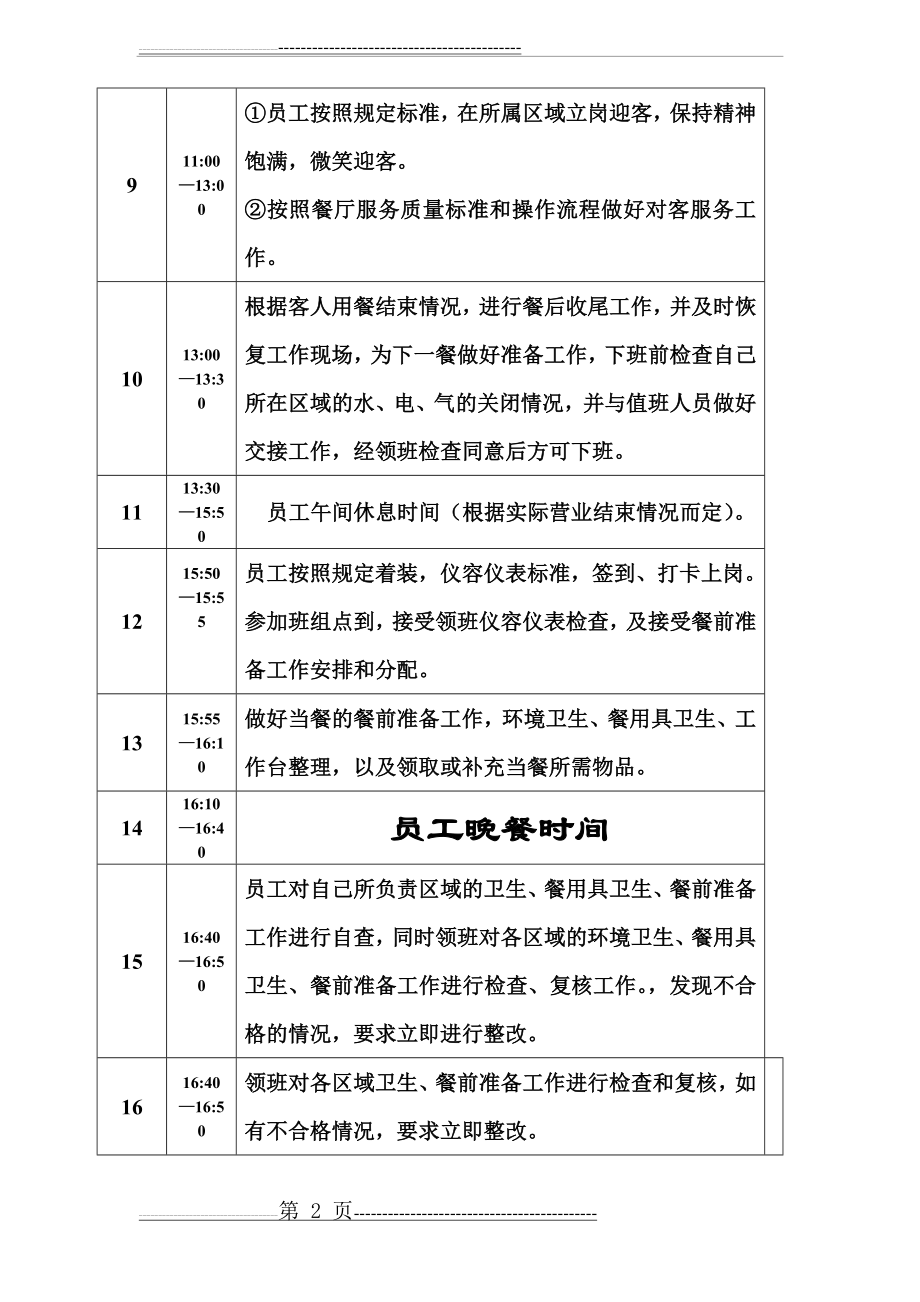 员工每日工作流程(表格)(3页).doc_第2页