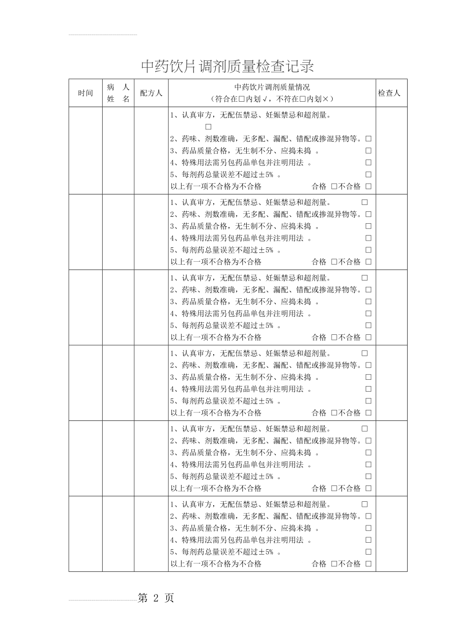 中药饮片调剂质量检查记录(2页).doc_第2页