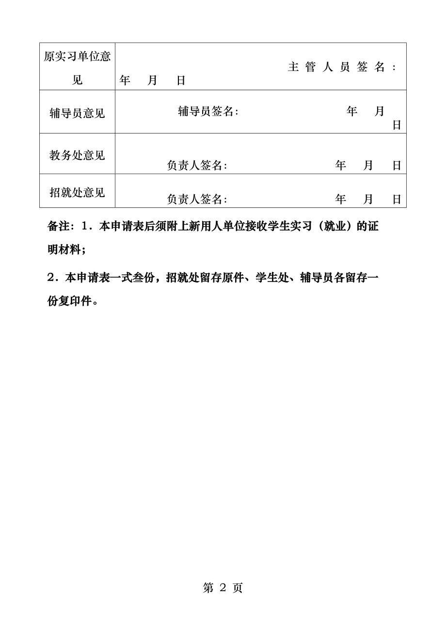 中途变更实习单位申请表.docx_第2页