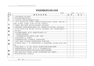 医院科室院感监控自查记录表(3页).doc