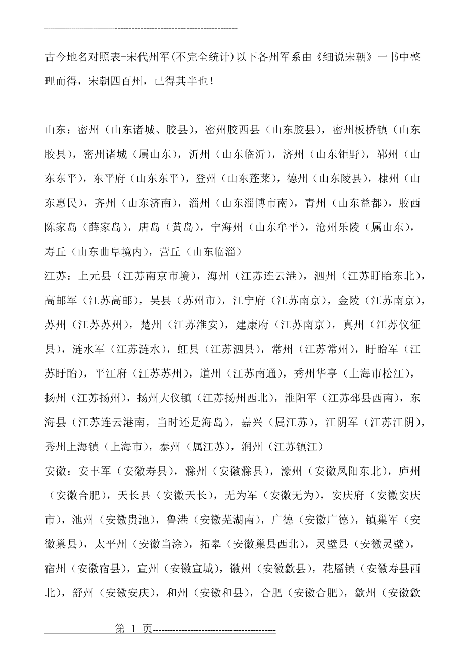 古今地名对照表(7页).doc_第1页