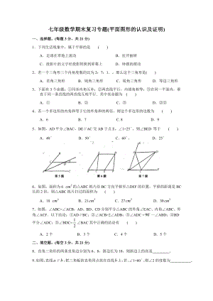 七年级数学期末复习专题.doc