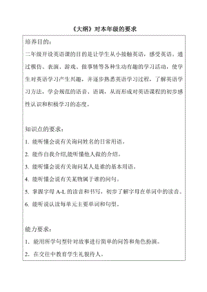 北师大版小学英语二年级上册教材分析共6页.docx