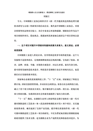 增强核心自主创新能力 推进钢铁工业现代化建设.docx