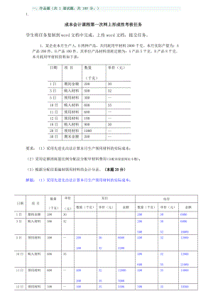 成本会计课程第一次网上形成性考核任务1.docx