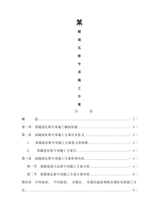 隧道瓦斯专项施工方案.docx