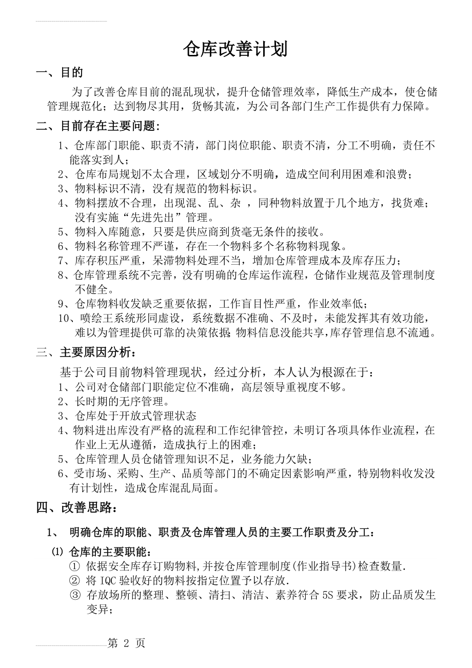 仓库改善方案(12页).doc_第2页