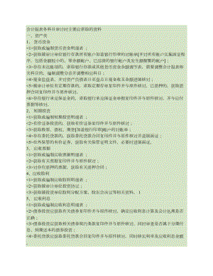 会计报表各科目审计时主要应索取的资料.docx