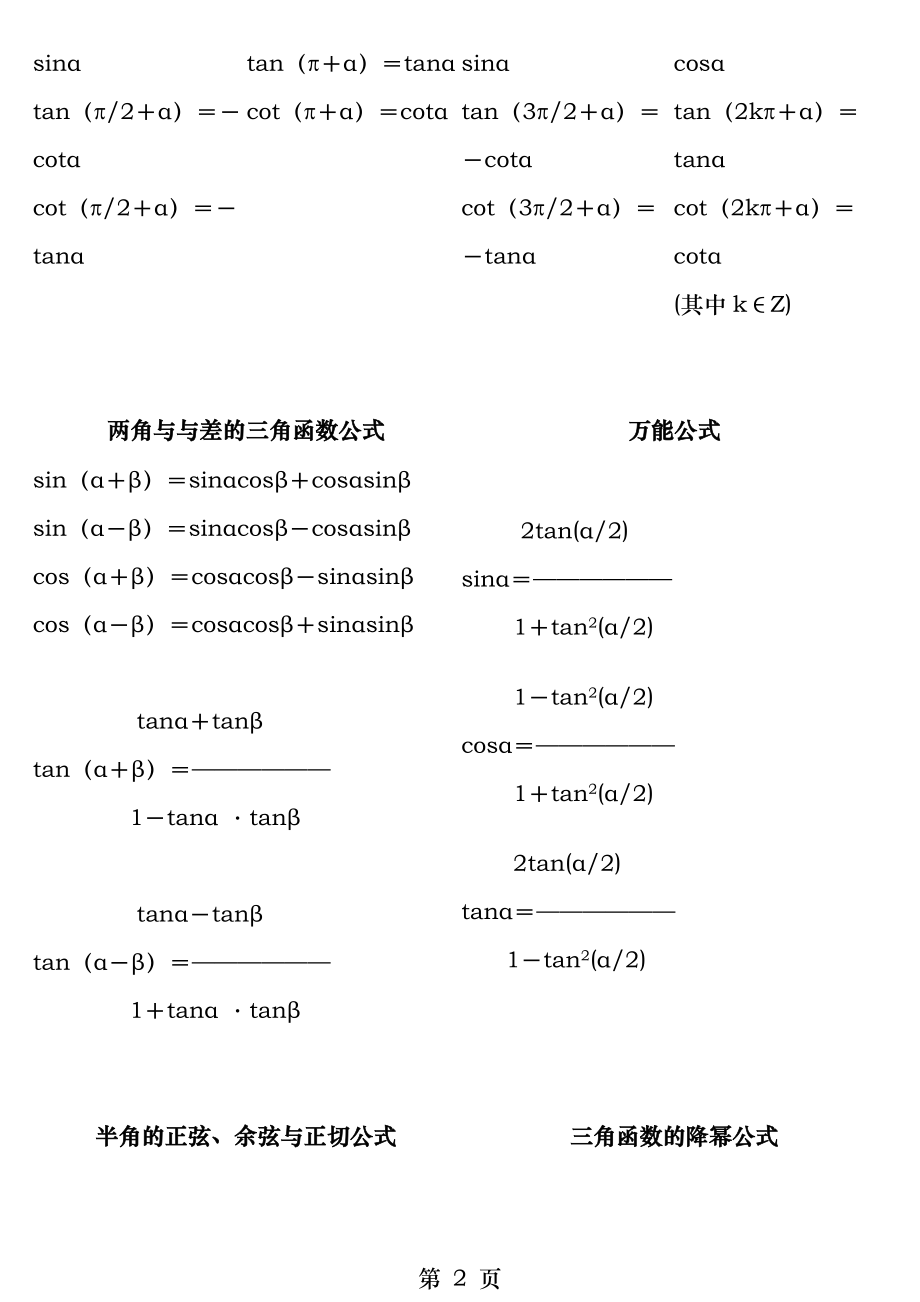 三角函数常用公式.docx_第2页