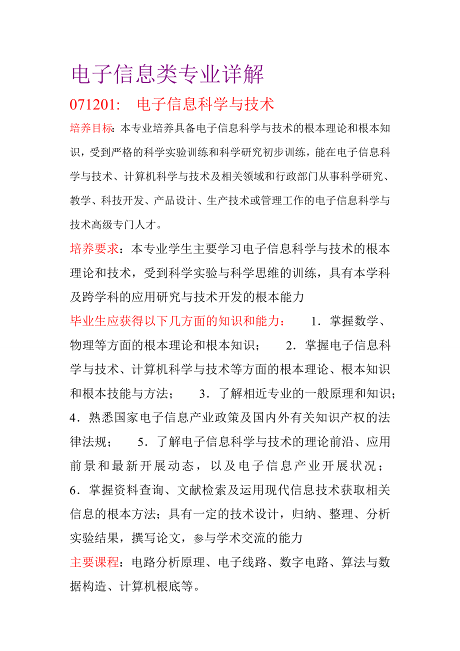 博雅专业解读电子信息类.docx_第1页