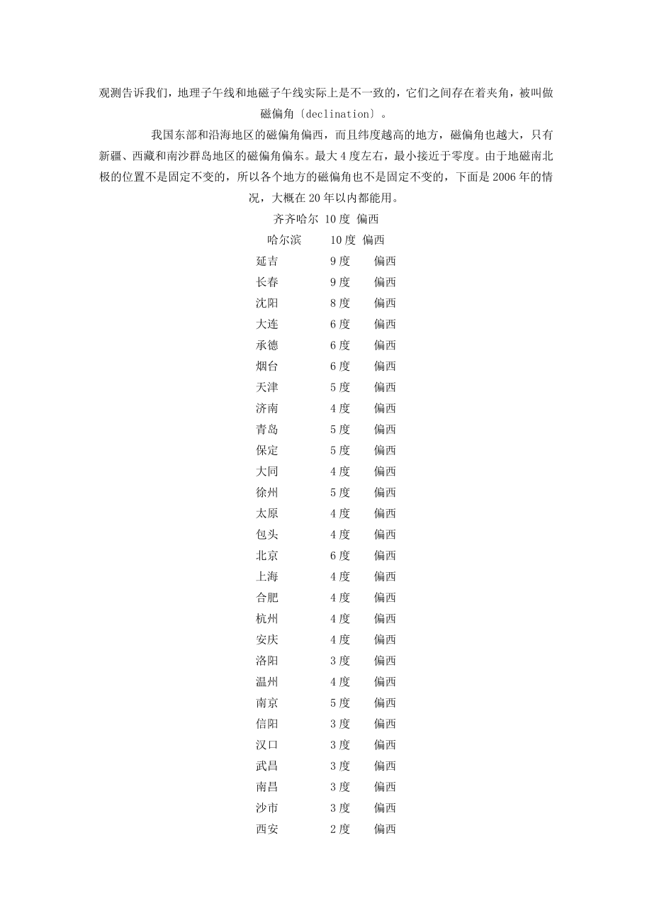 全国各地磁偏角.docx_第1页