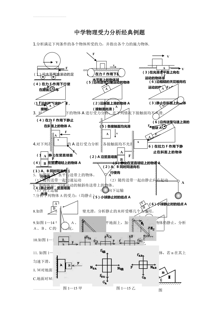 中学物理受力分析经典例题__物理受力分析(3页).doc_第2页