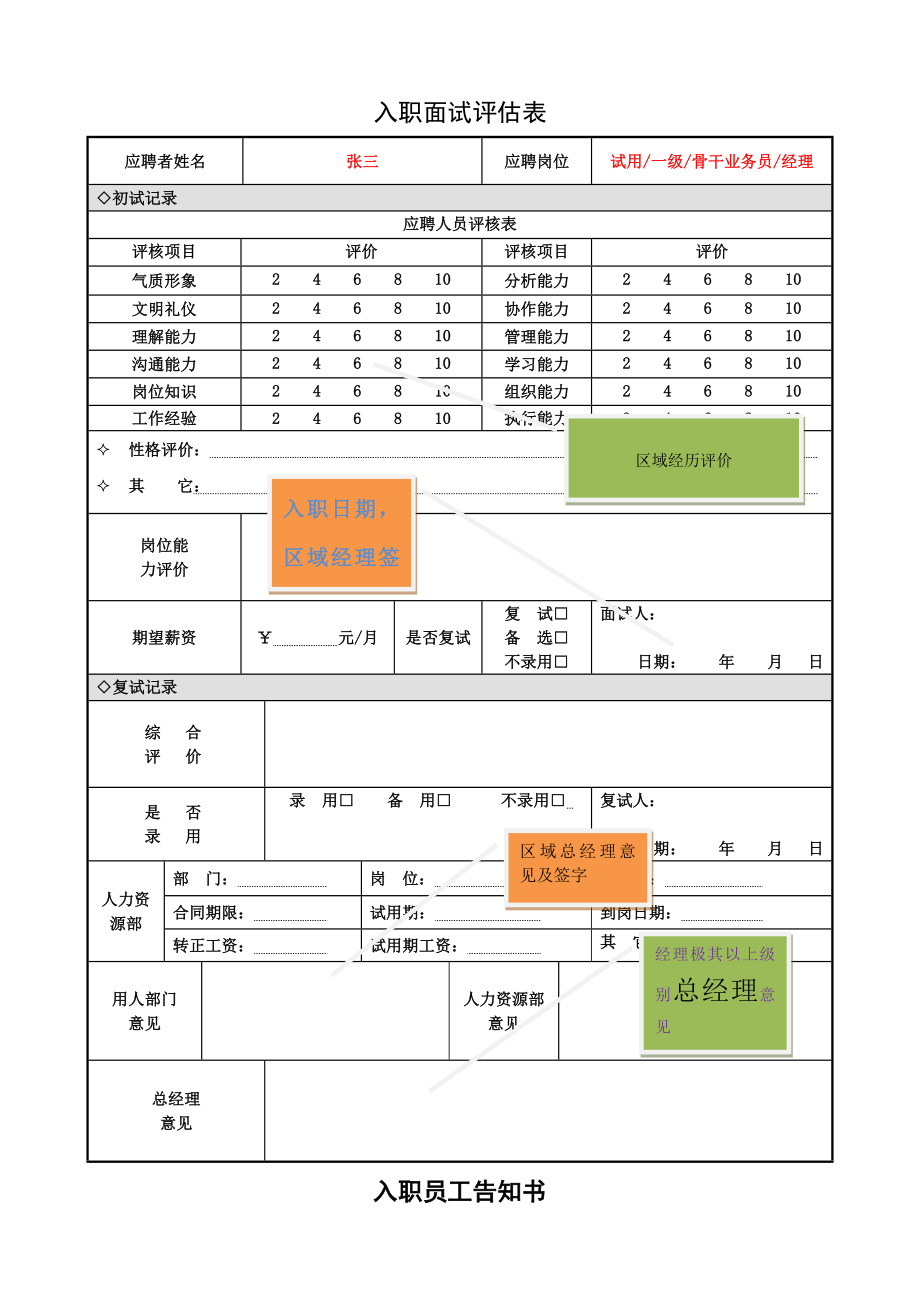 应聘人员入职登记表填写模版.docx_第2页