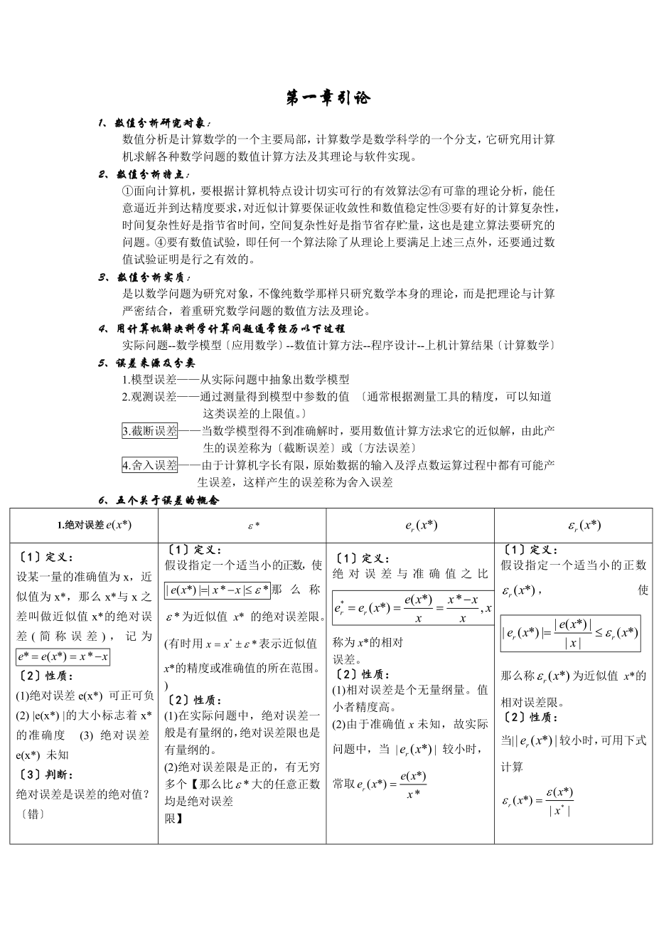 数值分析笔记期末复习.docx_第1页