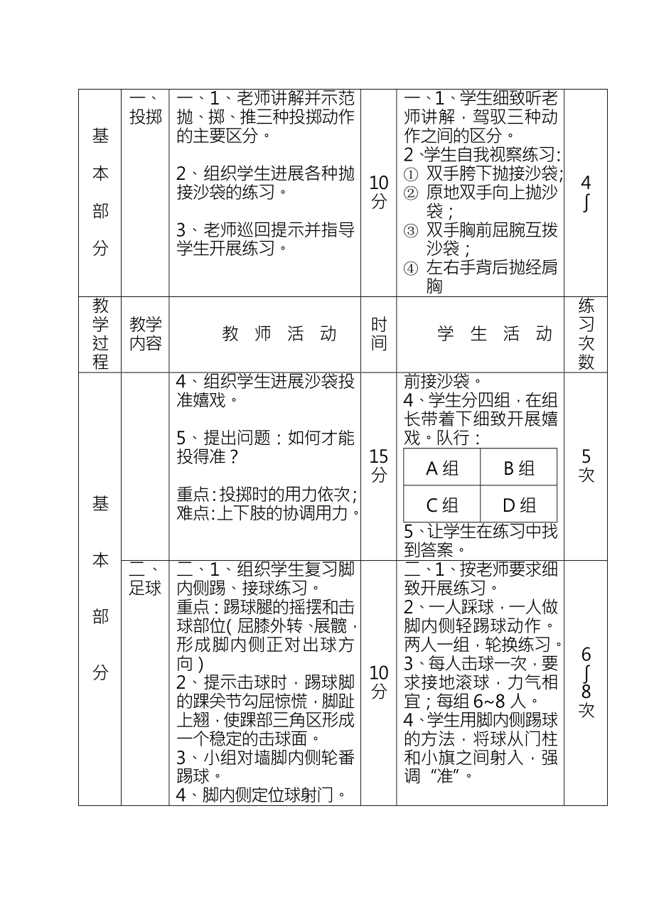 初中体育课教案全集体育优秀教案能手教学设计说课案例.docx_第2页