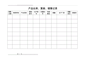 医疗器械各种记录表格(横表)(14页).doc