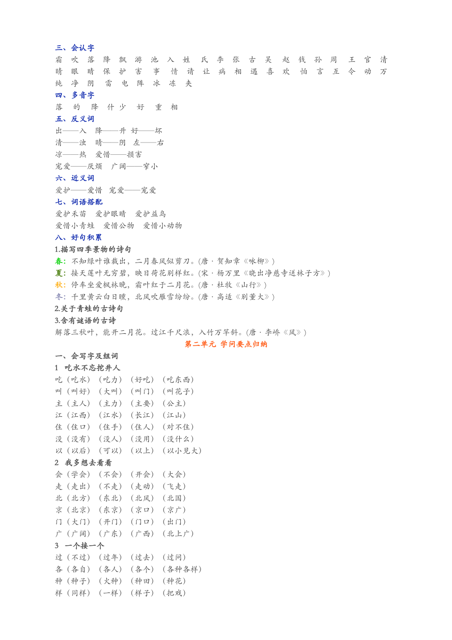 部编本一年级下册语文18单元知识点小结全.docx_第2页