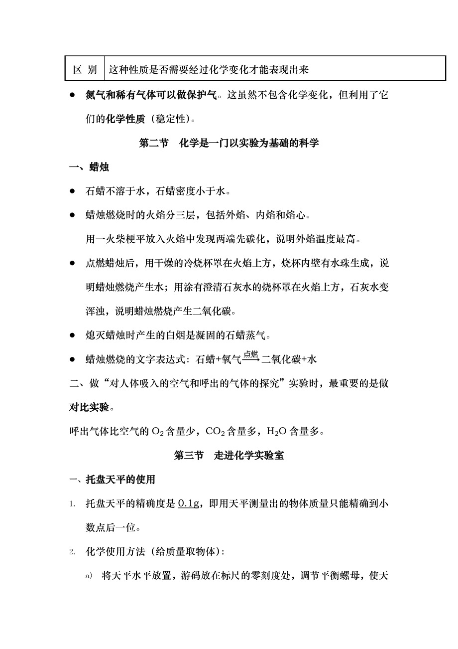 新人教版九年级化学上学期期末复习提纲.docx_第2页