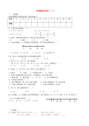 七年级数学上册第一章有理数有理数的加法一练习题新人教版.doc