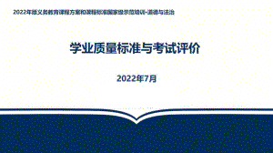 2022义务教育道德与法治课程标准之学业质量标准与考试评价解读PPT.ppt