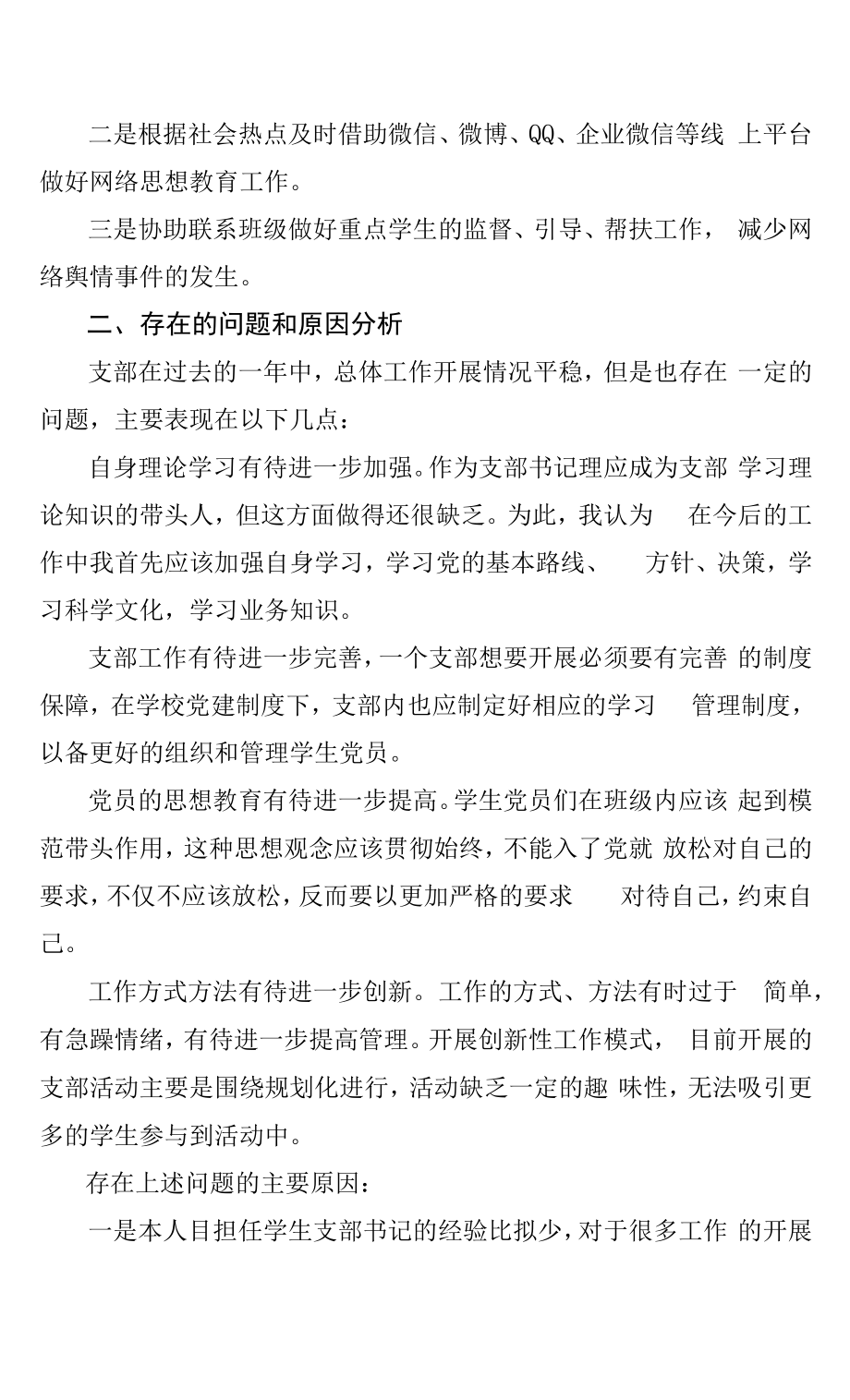 2020年度国商学生第二党支部书记述职报告.docx_第2页