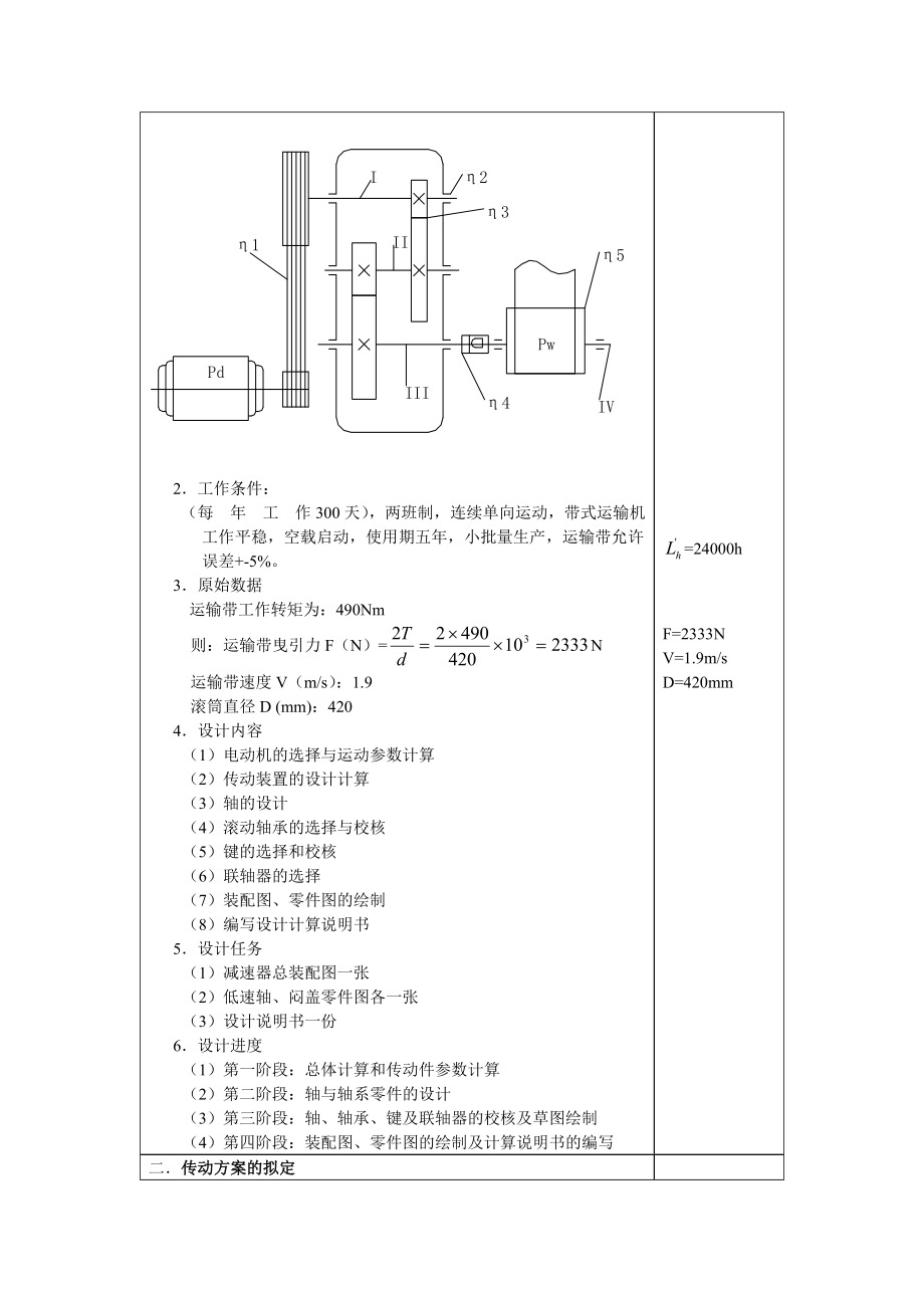 展开式二级直齿圆柱齿轮减速器 第二份.docx_第2页