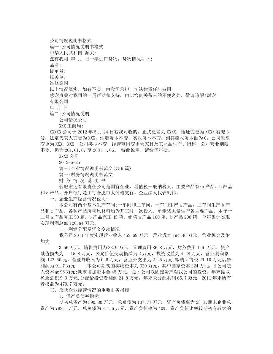 公司情况说明书格式2.docx_第1页