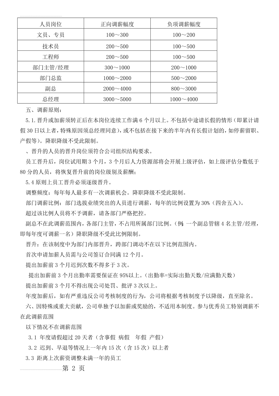 公司工资调整管理制度(5页).doc_第2页