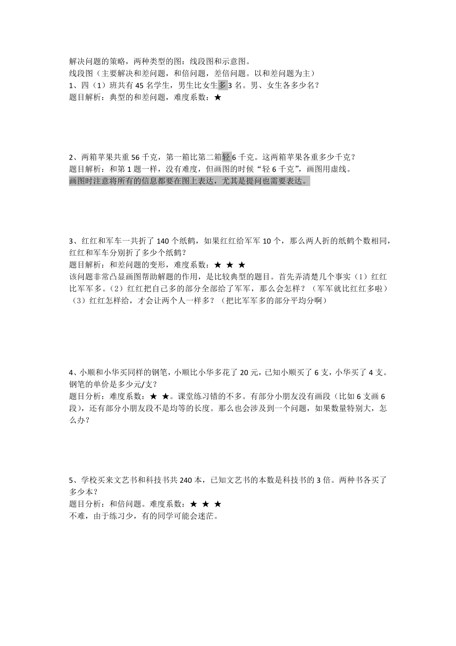 四年级解决问题的策略常见题型.docx_第1页